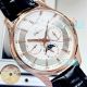 AAA replica Omega De Ville rose gold case moon phase automatic watch black leather strap (4)_th.jpg